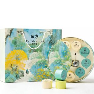 Premium Oriental Landscape Tea Gift Box | Assorted Flavored Loose Leaf Tea Set with Tea Infuser